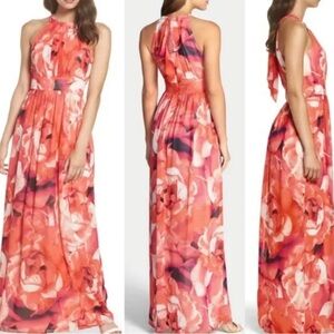 Vibrant Flowy Floral Maxi Dress